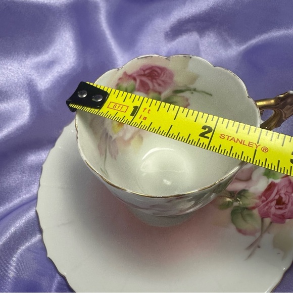 Vintage Floral Porcelain Teacup & Saucer – Gold Trim Occupied Japan - Picture 6 of 8